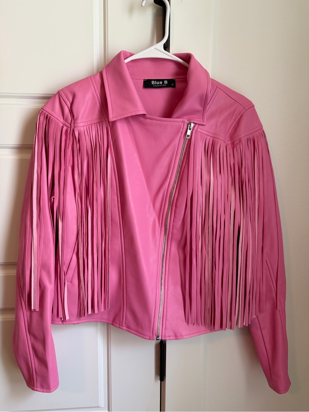 Pink Fringe Moto Jacket